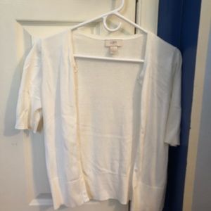 White cardigan
